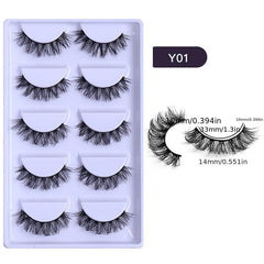 5 Pairs Natural Cross layer False Thick Mink Like Eyelashes