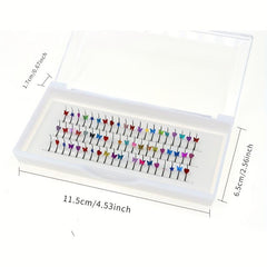 60 Pcs Cluster Lashes Laser Butterfly Sequin Lashes D Curl False Eyelashes