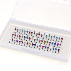 60 Pcs Cluster Lashes Laser Butterfly Sequin Lashes D Curl False Eyelashes