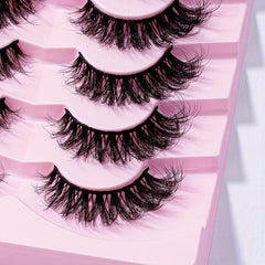 7 Pairs Fluffy Wispy 15MM False Eyelashes Pack E