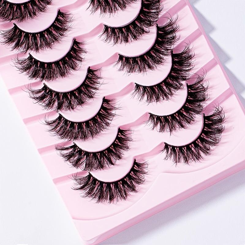 7 Pairs Fluffy Wispy 15MM False Eyelashes Pack E