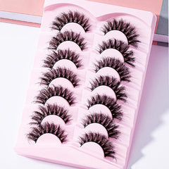 7 Pairs Fluffy Wispy 15MM False Eyelashes Pack E
