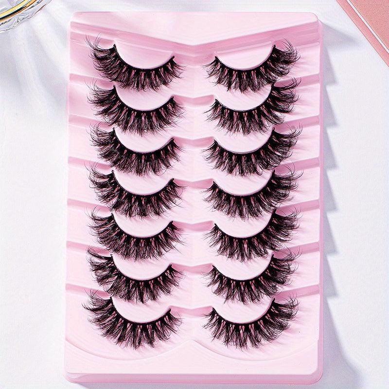7 Pairs Fluffy Wispy 15MM False Eyelashes Pack E