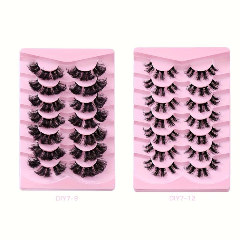 7 Pairs DIY Lash Clusters Extension False Eyelashes D Curling Long Lasting