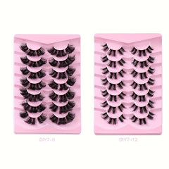 7 Pairs DIY Lash Clusters Extension False Eyelashes D Curling Long Lasting