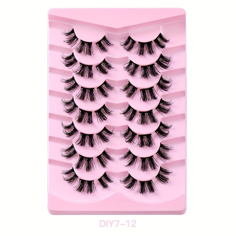 7 Pairs DIY Lash Clusters Extension False Eyelashes D Curling Long Lasting