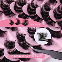 7 Pairs DIY Lash Clusters Extension False Eyelashes D Curling Long Lasting