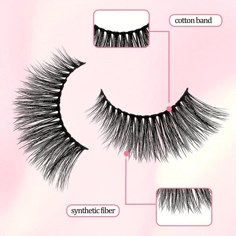 5 Pairs Cat Eye Lashes Fluffy Cluster Faux Mink False Eyelashes