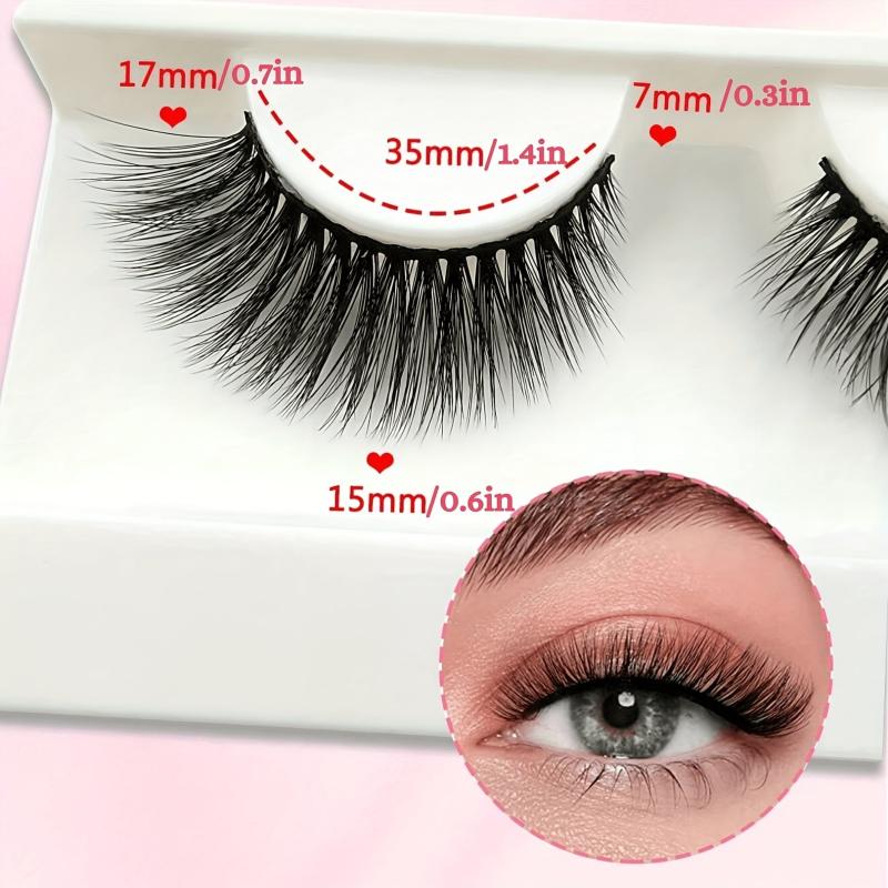 5 Pairs Cat Eye Lashes Fluffy Cluster Faux Mink False Eyelashes