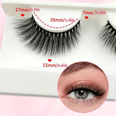 5 Pairs Cat Eye Lashes Fluffy Cluster Faux Mink False Eyelashes