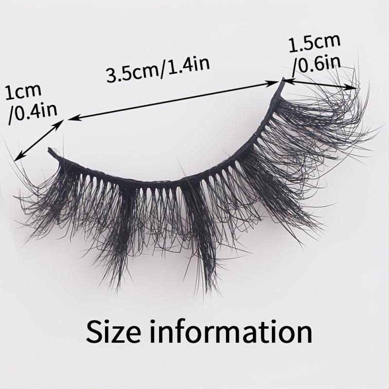 5 Pairs Fluffy False Eyelashes 3D Faux Mink Strip Lashes Pack