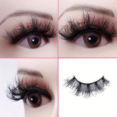 5 Pairs Fluffy False Eyelashes 3D Faux Mink Strip Lashes Pack