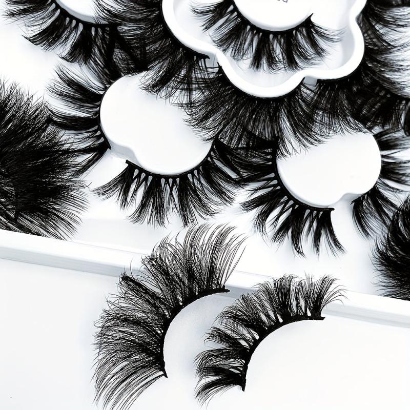 14 Pairs 25mm Faux Mink Hair False Eyelashes Dense Curling Easy Apply