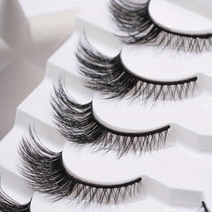 7 Pairs Fluffy Cross Eye Lashes for Eye End Elongation 15mm