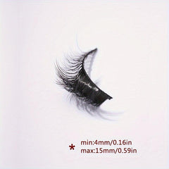 7 Pairs Fluffy Cross Eye Lashes for Eye End Elongation 15mm