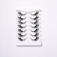 7 Pairs Fluffy Cross Eye Lashes for Eye End Elongation 15mm
