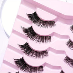 Thick False Eyelashes Clear Band Manga Lashes 14mm
