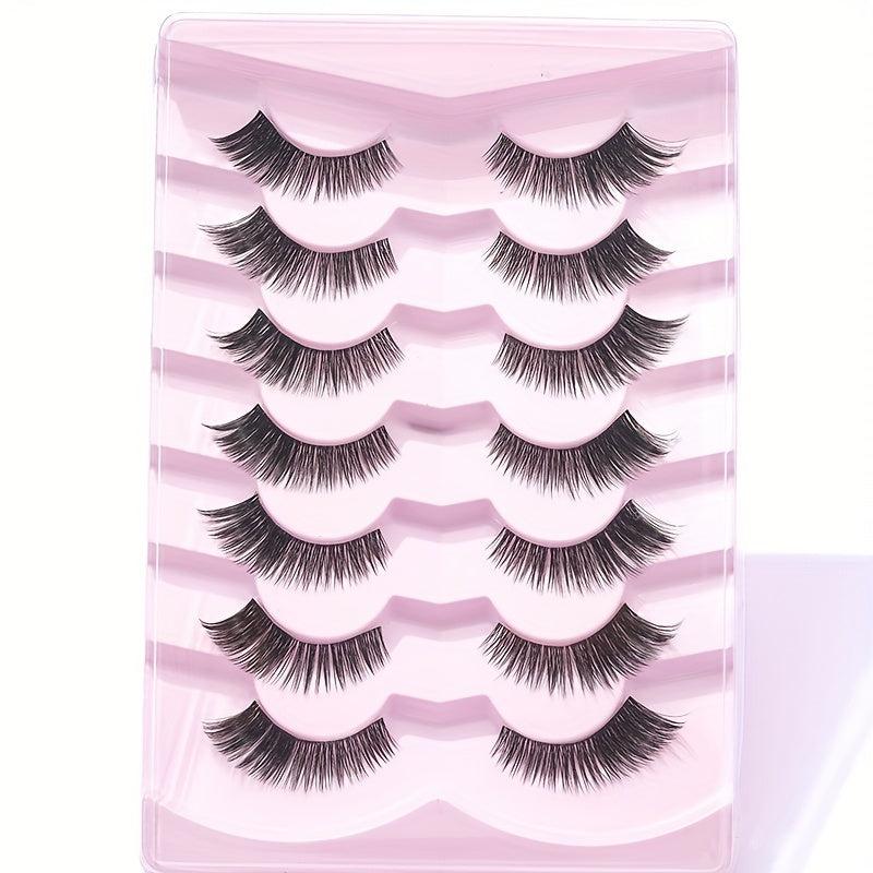 Thick False Eyelashes Clear Band Manga Lashes 14mm