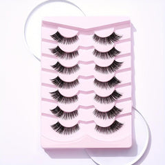 Thick False Eyelashes Clear Band Manga Lashes 14mm