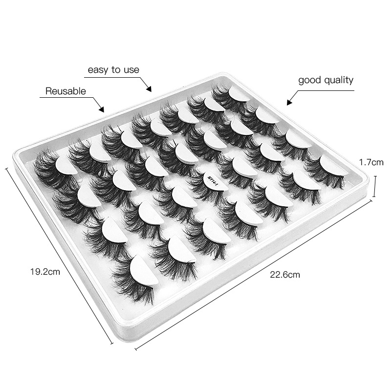 3D Faux Mink Hair Cross Thick Eyelashes