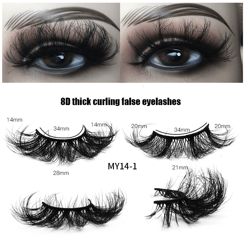 3D Faux Mink Hair Cross Thick Eyelashes