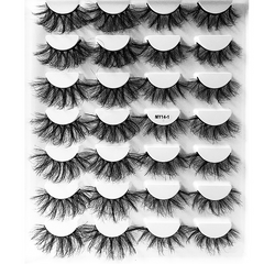 3D Faux Mink Hair Cross Thick Eyelashes