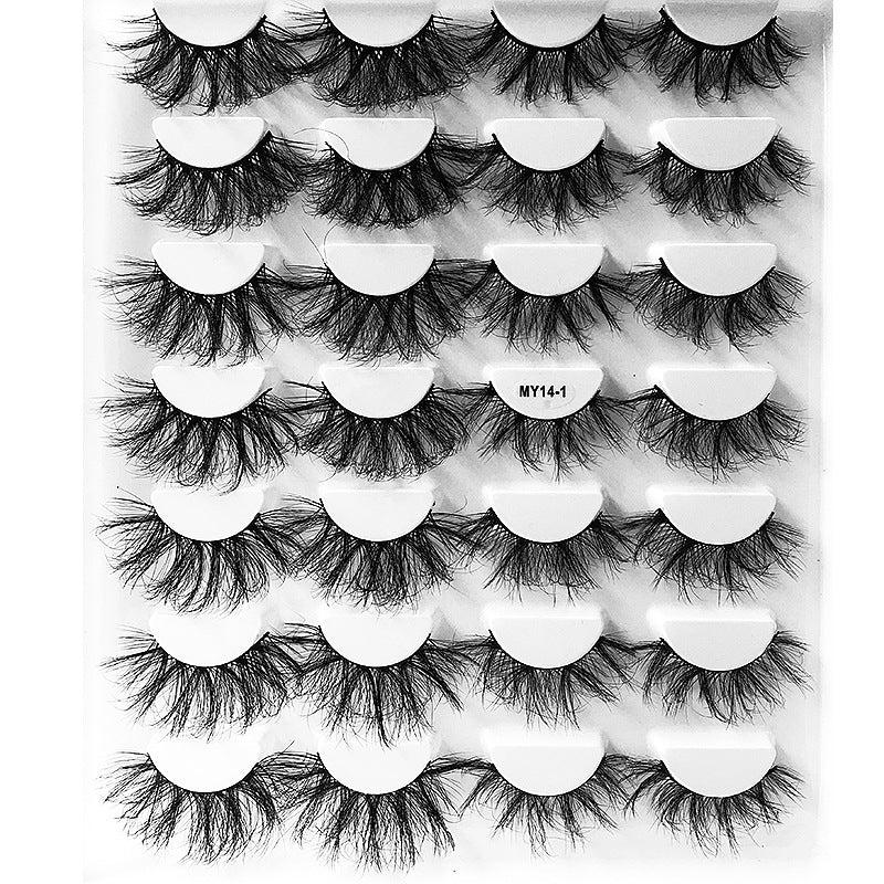 3D Faux Mink Hair Cross Thick Eyelashes