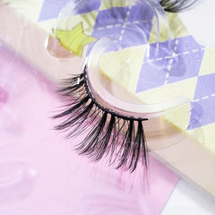 6 Pairs 14mm Half Eyelashes Wispy Cross Eyelashes Natural Curl Fluffy
