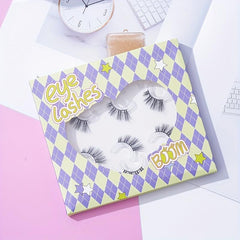 6 Pairs 14mm Half Eyelashes Wispy Cross Eyelashes Natural Curl Fluffy