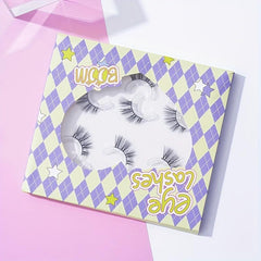 6 Pairs 14mm Half Eyelashes Wispy Cross Eyelashes Natural Curl Fluffy