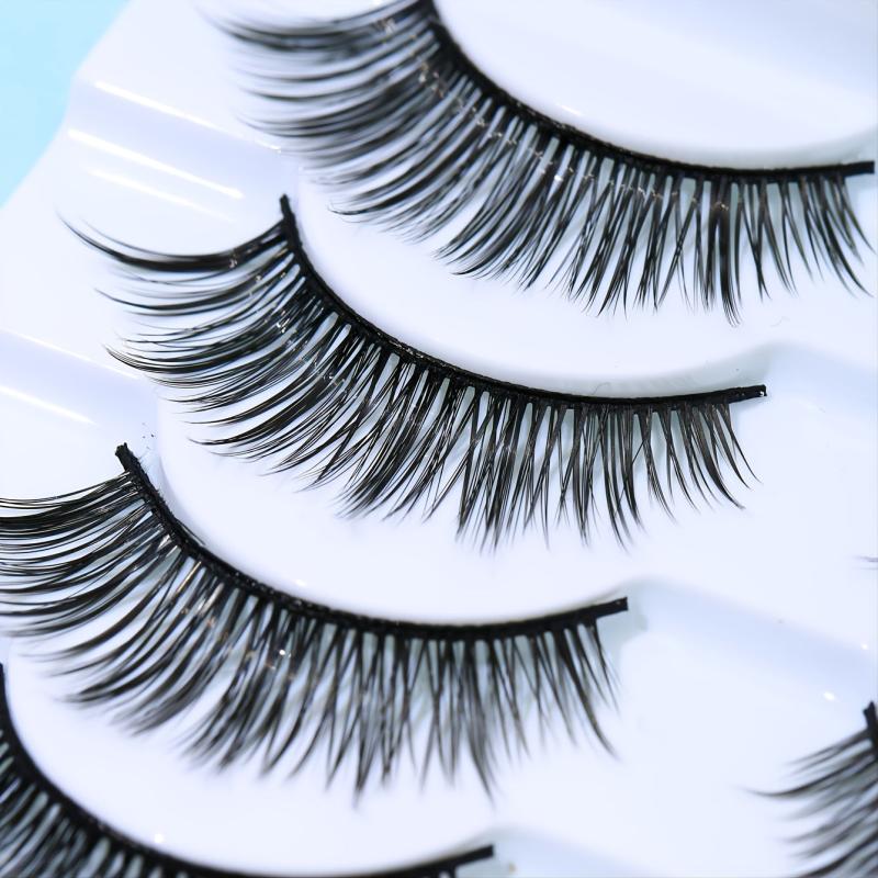 10 Pairs Winged End Eye Elongated False Eyelashes