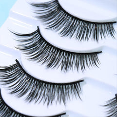 10 Pairs Winged End Eye Elongated False Eyelashes