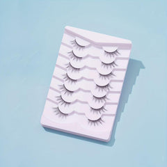 7 Pairs Half False Eyelashes Wispy Cross Natural Look Lashes