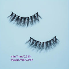7 Pairs Long Wispy Fluffy False Eyelashes Fishtail Lashes - 7 15mm