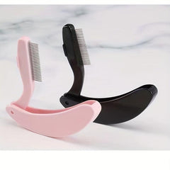 Portable Makeup Brushes Folding Eyelash Comb Beauty Tool Pink
