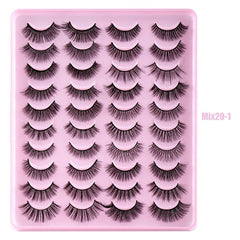 20 Pairs Mixed Style False Eyelashes Fluffy Wispy Natural Look Synthetic Lashes