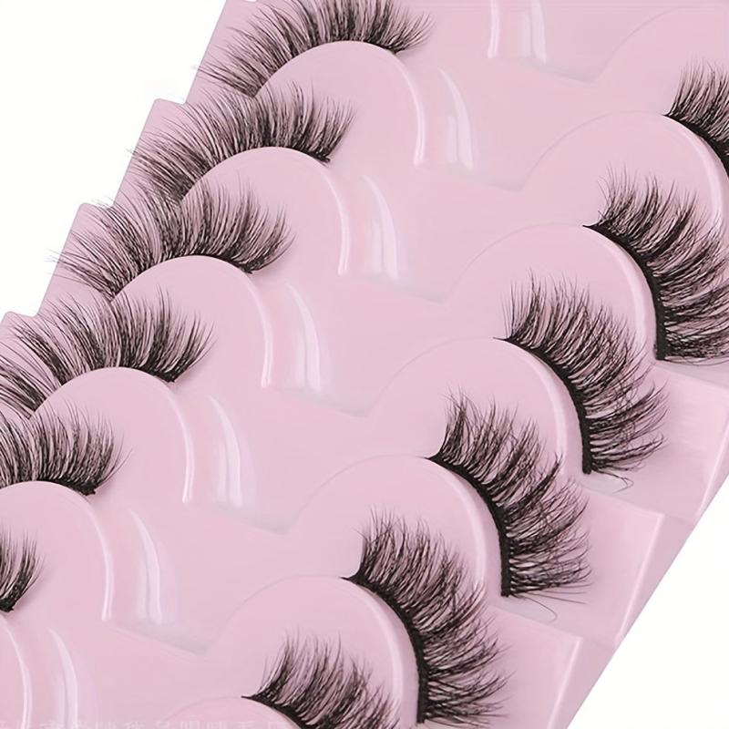 10 Pairs Natural Thick Fluffy Faux Mink False Eyelashes