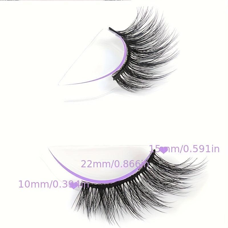 10 Pairs Natural Thick Fluffy Faux Mink False Eyelashes