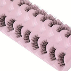 10 Pairs Natural Thick Fluffy Faux Mink False Eyelashes