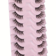 10 Pairs Natural Thick Fluffy Faux Mink False Eyelashes