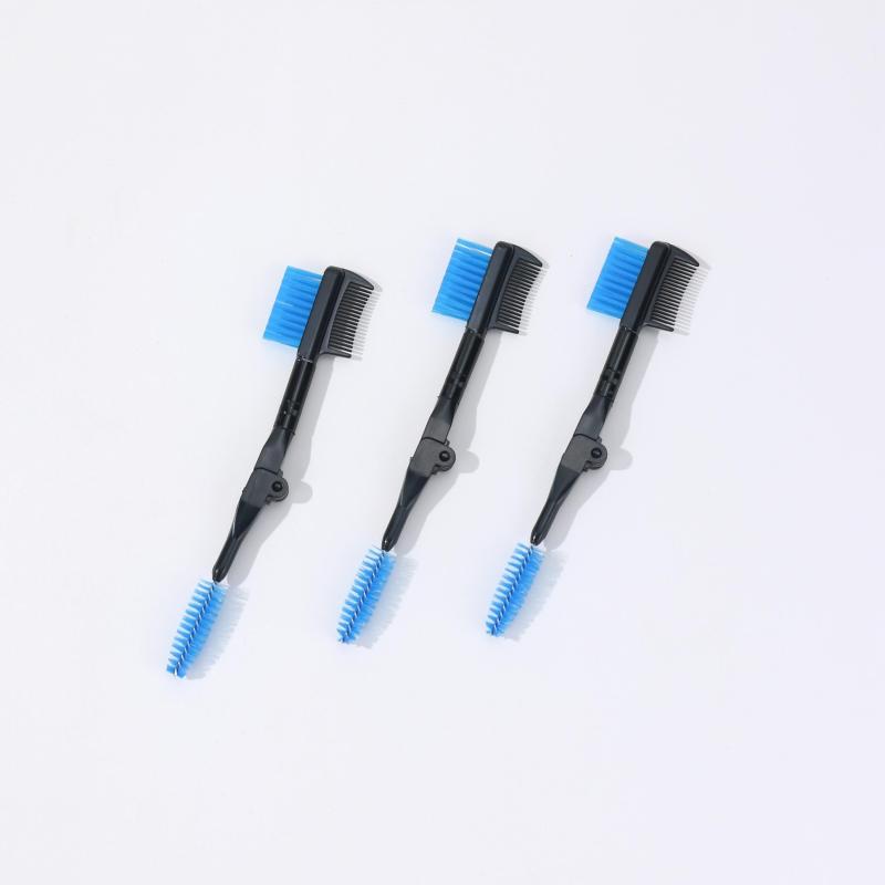 Portable Eyebrow Eyelash Brush Dual Comb Extension Brush