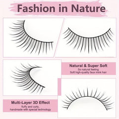 10 Pairs Natural Wispy Cosplay False Eyelashes