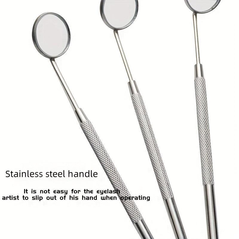 Eyelash Extension Grafting Mirror Stainless Steel Handle