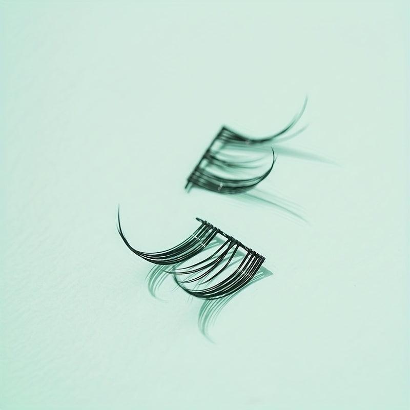 90pcs Cluster Eyelashes Fish Tail False Eyelashes 9 15mm Mix Tray