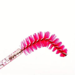 50pcs Crystal Eyelash Mascara Brushes for Daily Makeup and Eyebrow Grooming