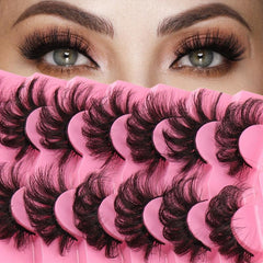 7 Pairs Thick False Eyelashes Dramatic Volume Fluffy Makeup Lashes Extension