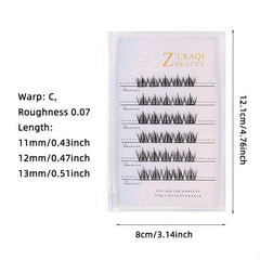 Cluster Lashes With Polymer Coated Adhesive Strip