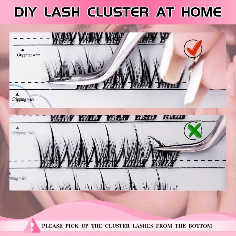 Cluster Lashes With Polymer Coated Adhesive Strip