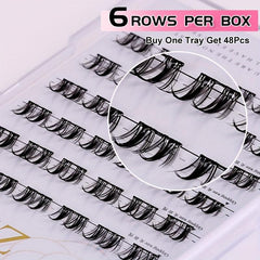 Cluster Lashes With Polymer Coated Adhesive Strip