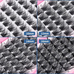 Lash Clusters 72 Pcs Individual Cluster Lashes D Curl Volume Lashes